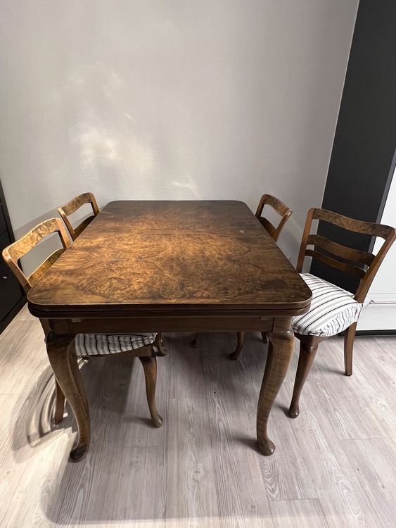 WAFTING Esstisch Mit 4 Stühlen - 140x80cm Tischset In Kaki