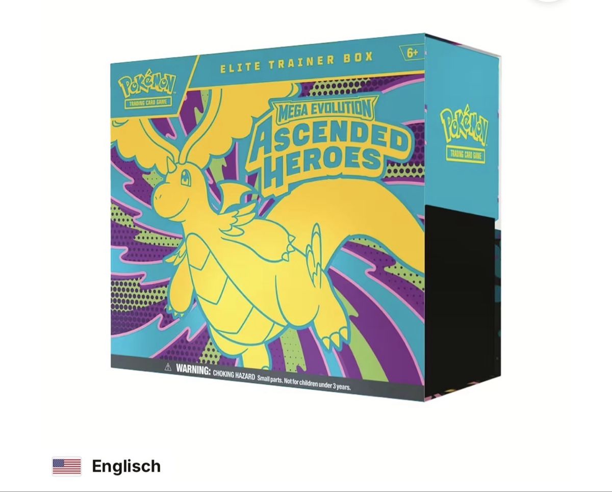 Pokémon Cartes à collectionner: Pokémon Mega Evolution Ascended Heroes ETB EN Sealed – Neuf avec emballage d'origine à bern par Wankdorf_Retro 3
