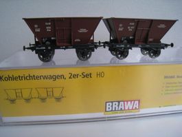 Brawa 2x Kohletrichterwagen SAAR, Epoche III,  48789