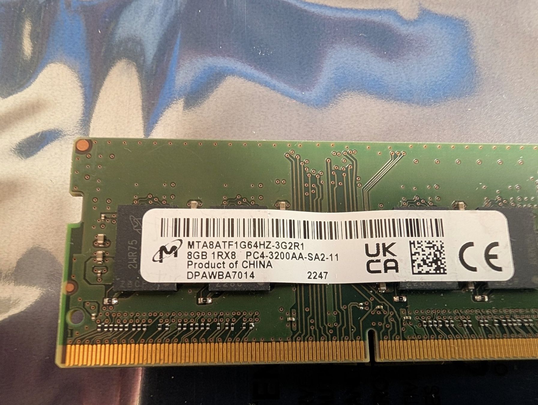 Memoria / RAM: MT 8GB 1Rx8 PC4-3200AA Notebook Memory – Usato da Stans venduto da Magas
