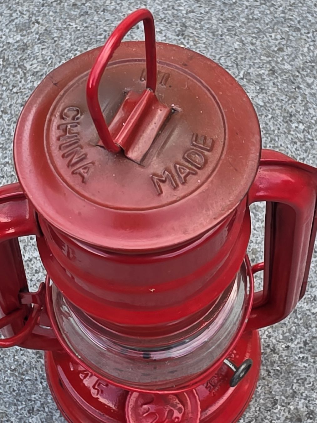 Lampade & Luci: Sturmlaterne rot Metall Glas – Usato da Alberswil venduto da mario889 2