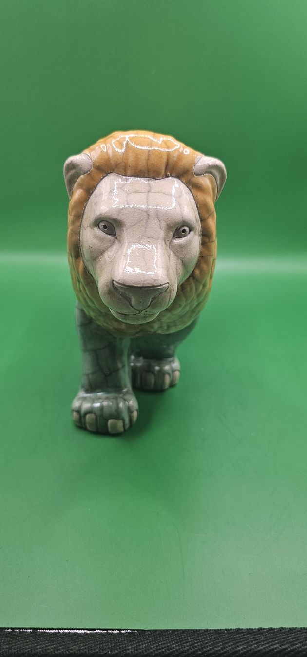 Figuren: Grosse Vintage Raku Pottery Löwe Figur – Gebraucht aus Zürich von Daniela51 1