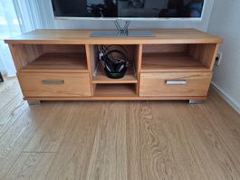 Fernsehmöbel Massivholz Kernbuche mit 2 Schubladen