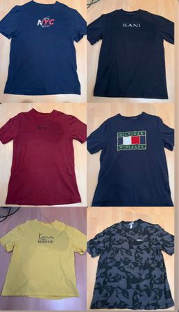 6 Tshirts Karl Kani, Tommy Hilfiger..