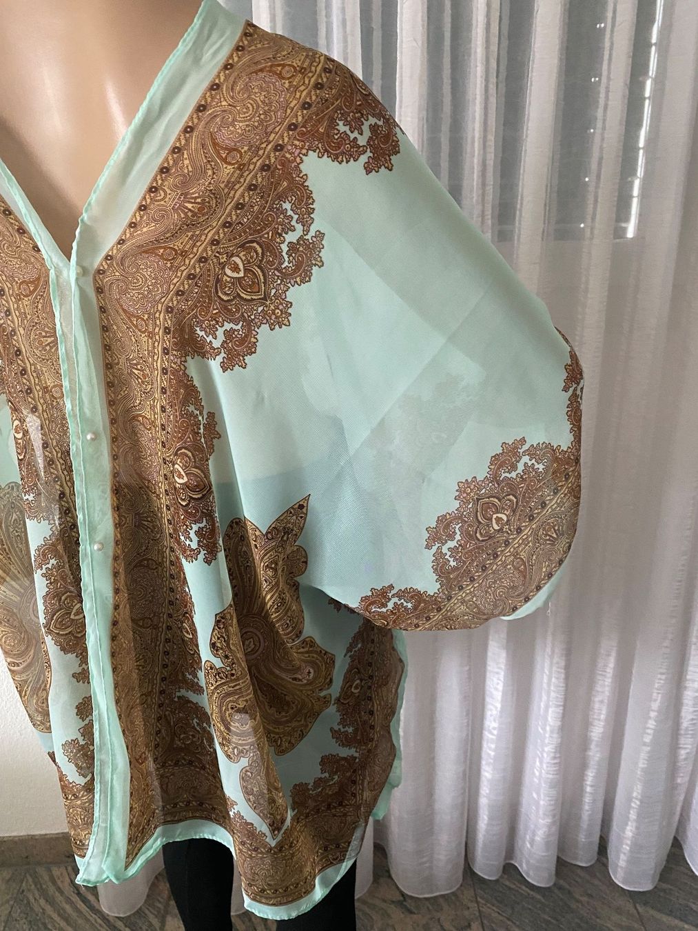 Camicette: stilvolle und edle Bluse/Tunika, türkis, 1 Size – Nuovo e nell'imballaggio originale da Winkel venduto da ferrari2022 5