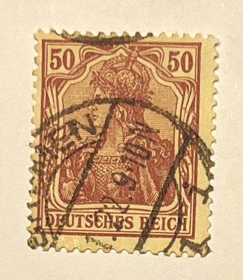 Tutti i francobolli: Deutsches Reich 50 Pfennig – Usato da Oftringen venduto da Vucki