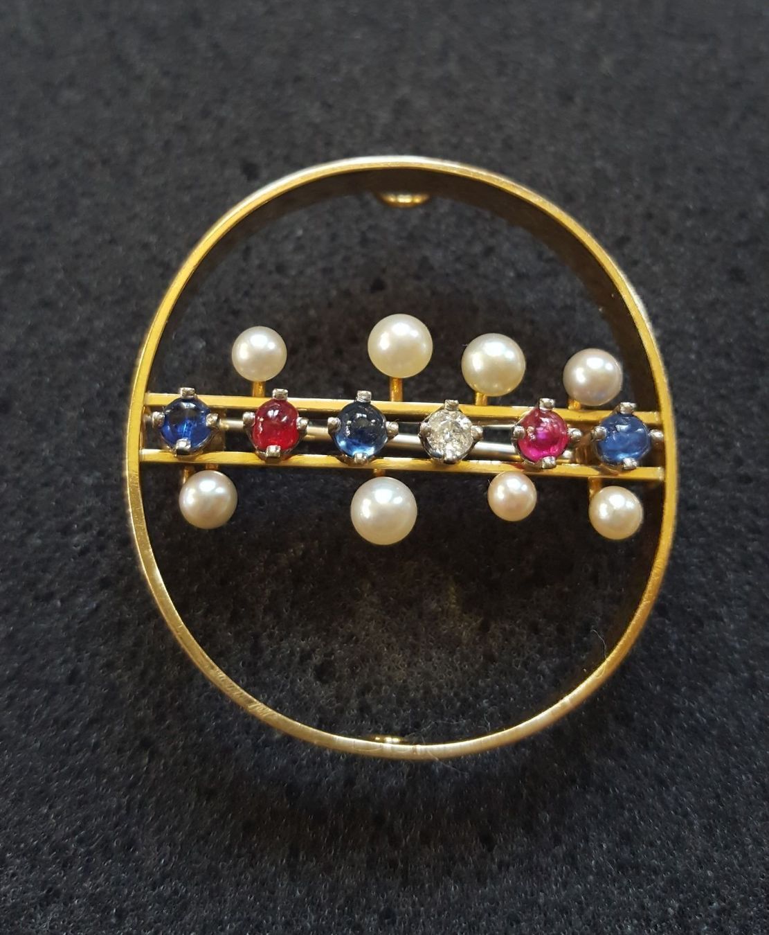 Spille & Fermagli: 750 Broche mit Brillant/Rubine/Saphire – Nuovo (secondo la descrizione) da Wald ZH venduto da Dasilver 4