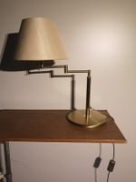 Edle Vintage Messing Tischlampe mit Schwenkarm, 70ies Design