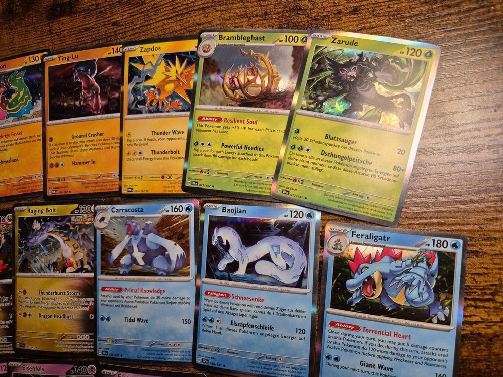 Pokemon Holo Karten Bulk Sammlung Deutsch 100 Stück keine doppelt in