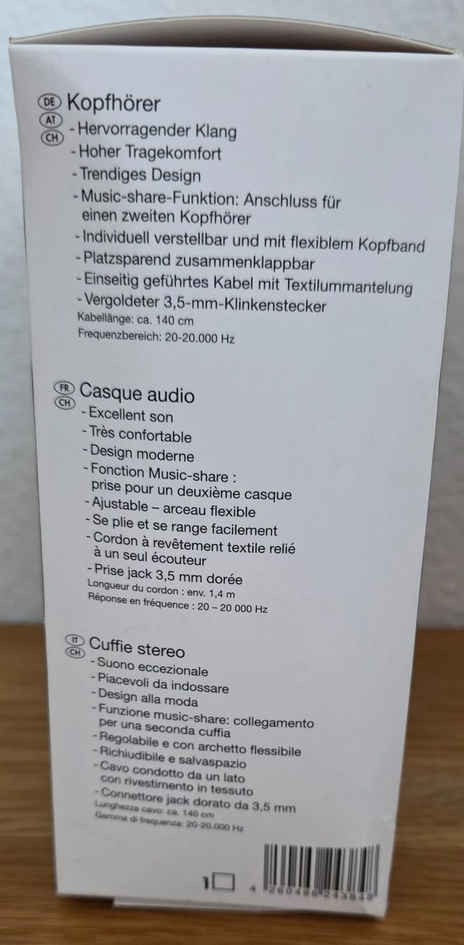 Casques audio: Kopfhörer – Neuf avec emballage d'origine à Zürich par pf3 2