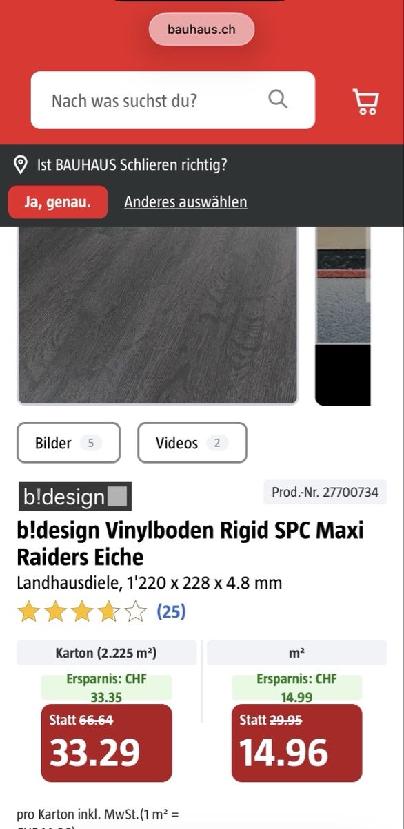 Rivestimenti per pavimenti: Vinyl Boden  – Nuovo e nell'imballaggio originale da zürich venduto da zbindmar 2
