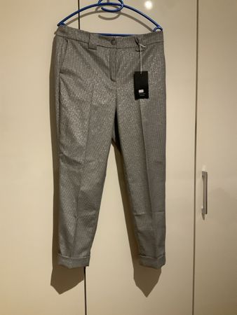 Damen Hose Piu & Piu kariert Glitzereffekt Grösse 36 neu