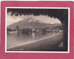 Luzern Nationalquai mit Pilatus 1932