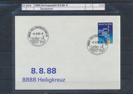 1988 "Schnapszahl 8.8.88 - 8", Sonderbrief