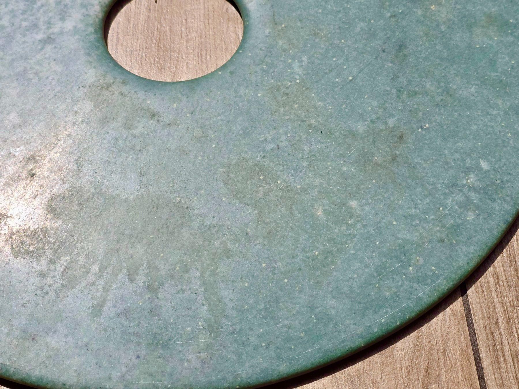 Minerali & Pietre curative: China "Jade" Bi-Scheibe riesig 40cm wohl Serpentin – Usato da Basel venduto da chinarh891 5
