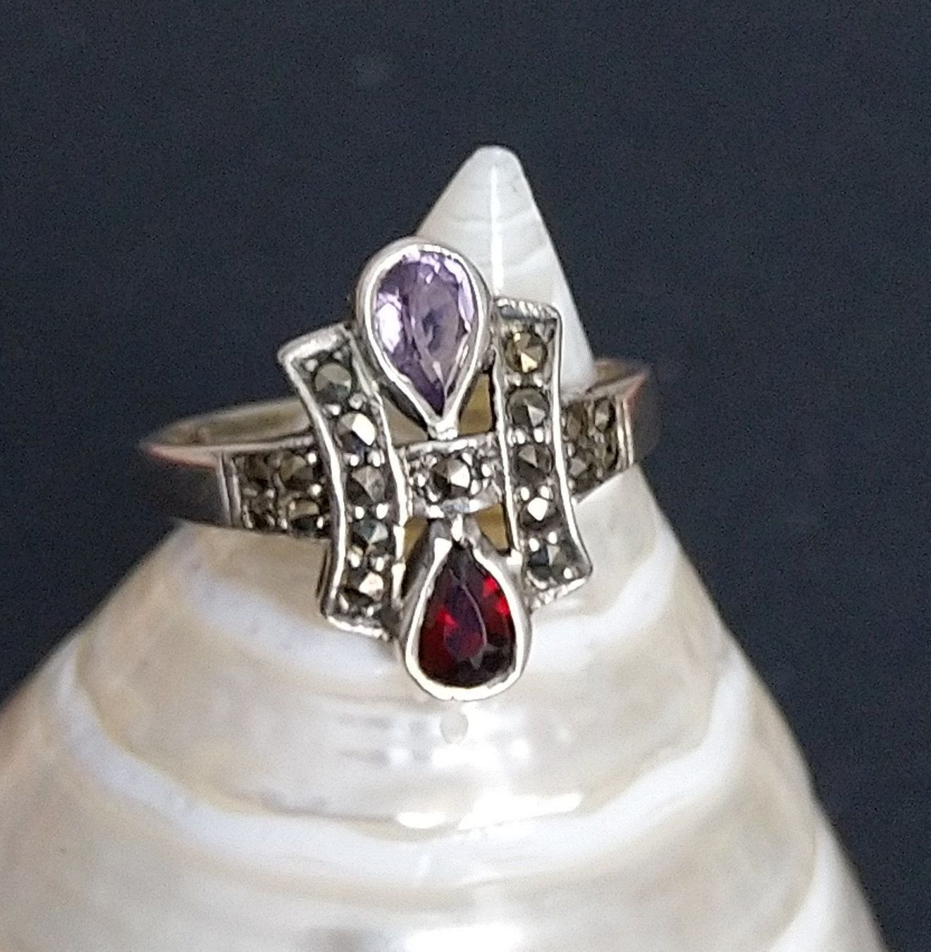 Anelli: RING IN 925 SILBER MIT MARKASITEN – Usato da Romanshorn venduto da BoutiqueA