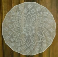 Tischdecke, handgestrickt