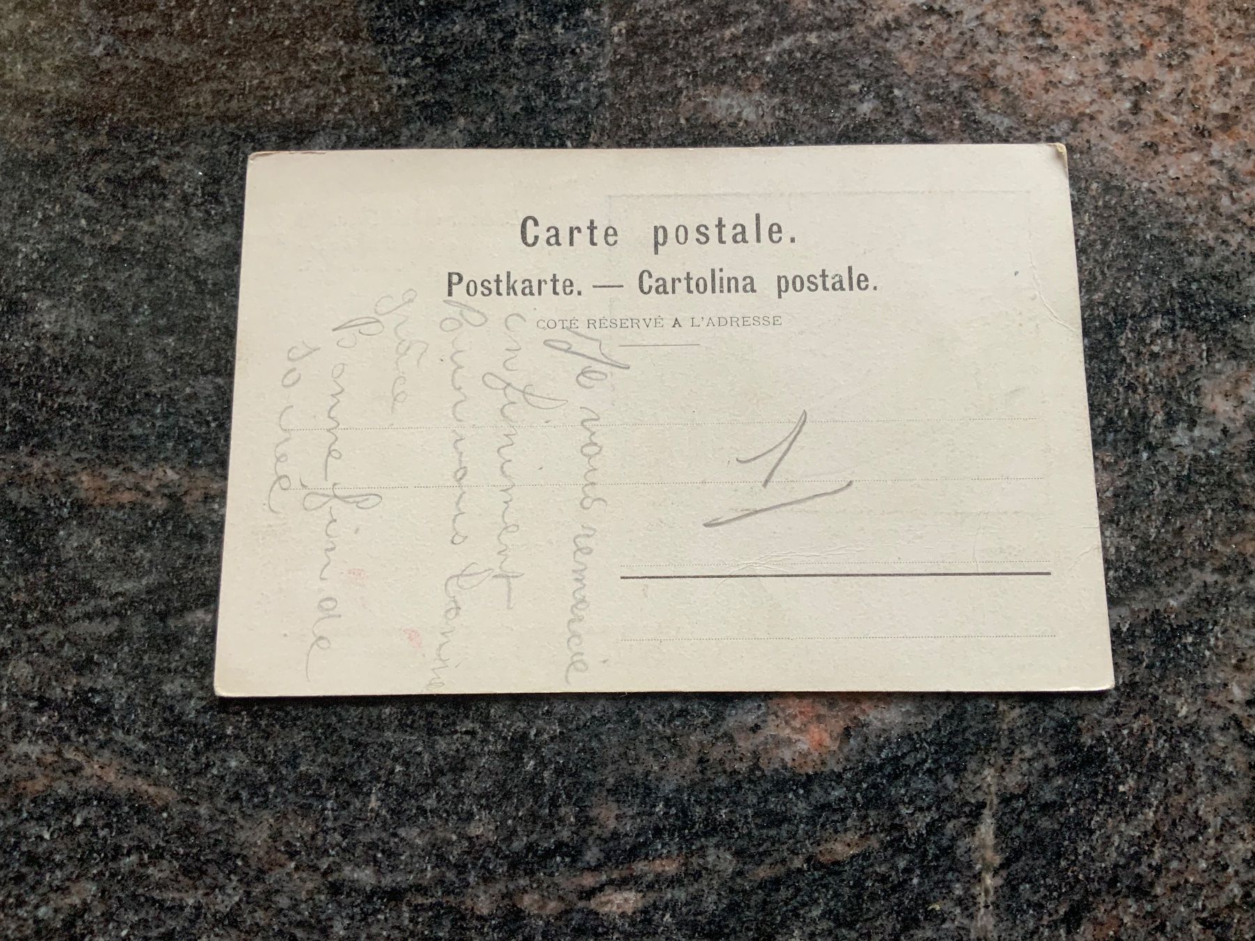 Cartoline postali: Ansichtskarte mit Lac de Riffel und heiligem Spruch, – Usato da Vellerat venduto da joromaur 1