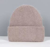 Neu! Warme Beanie KASCHMIR & Angora * khaki * 54-60 cm