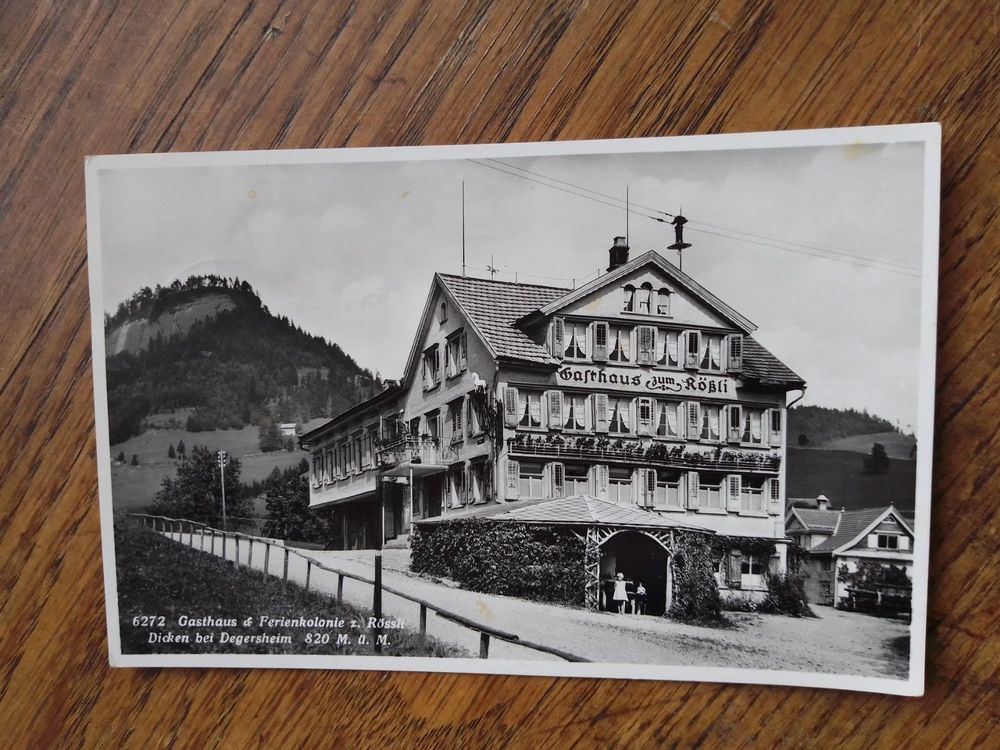 Photo Karte Dicken Gasthaus Zum Rössli Gelaufen 1940 Kaufen Auf