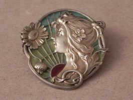 RAR: Brosche Meyle & Mayer 900 Silber Art Nouveau (1900)