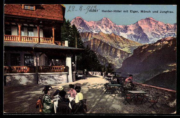 Cartoline postali: Interlaken, Harder-Kulm, Harder-Hotel mi – Usato da Berlin venduto da bartko-reher