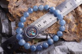 Aquamarin  mit wenig Turmalin 8,4mm  Top  Armband   Topstone