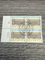 Schweiz Briefmarke Helvetia Europa 90 Viererblock Top! (54)