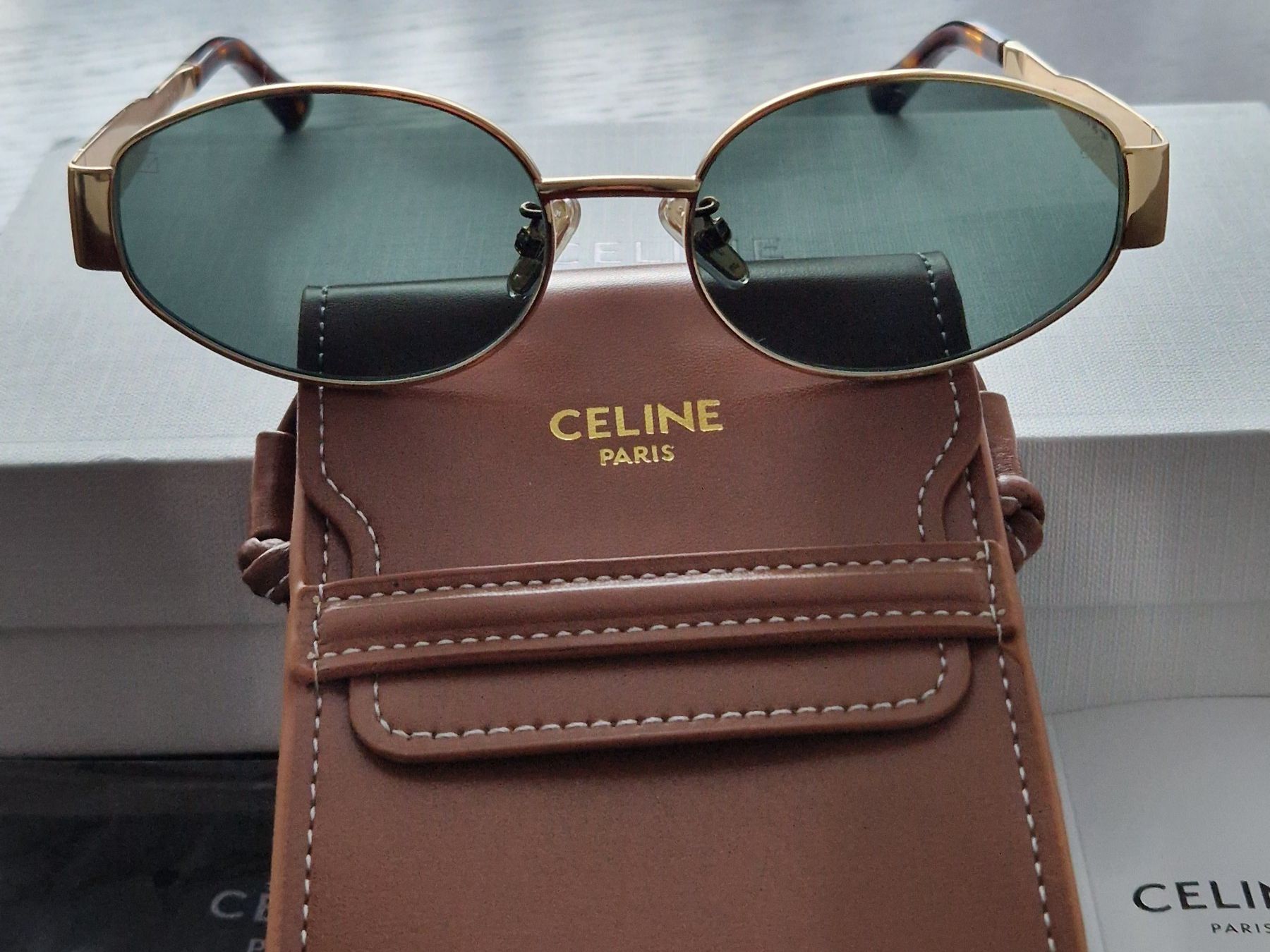 Celine Occhiali & Lenti: Celine Triomphe 01 Gold neu – Nuovo e nell'imballaggio originale da Bad Ragaz venduto da Coma.67 2