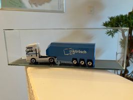 LKW Modell MAN von Rö-Trans AG mit Innenlader Glas Trösch