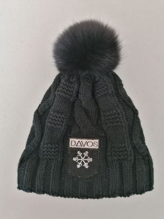 Damen Mütze Kappe DAVOS mit Schneeflocke neu und ungetragen
