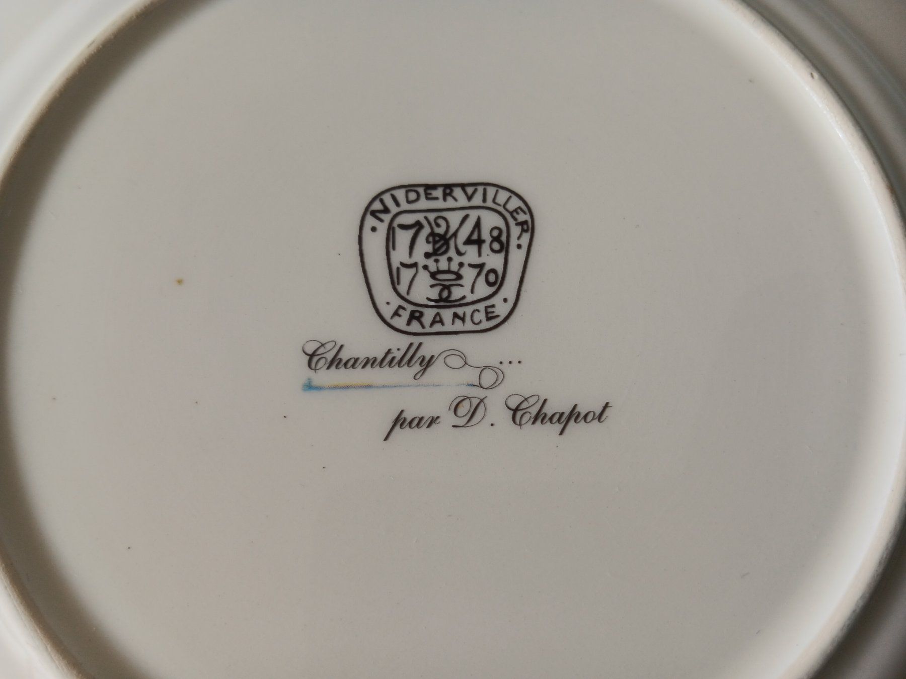Teller: NIDERVILLER Assiette / Teller "Chantilly par D. Chapot" – Gebraucht aus Cossonay-Ville von Les_1001_perles 5
