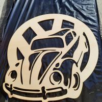 VW Käfer Logo Garagenbild Deko Schild Beetle