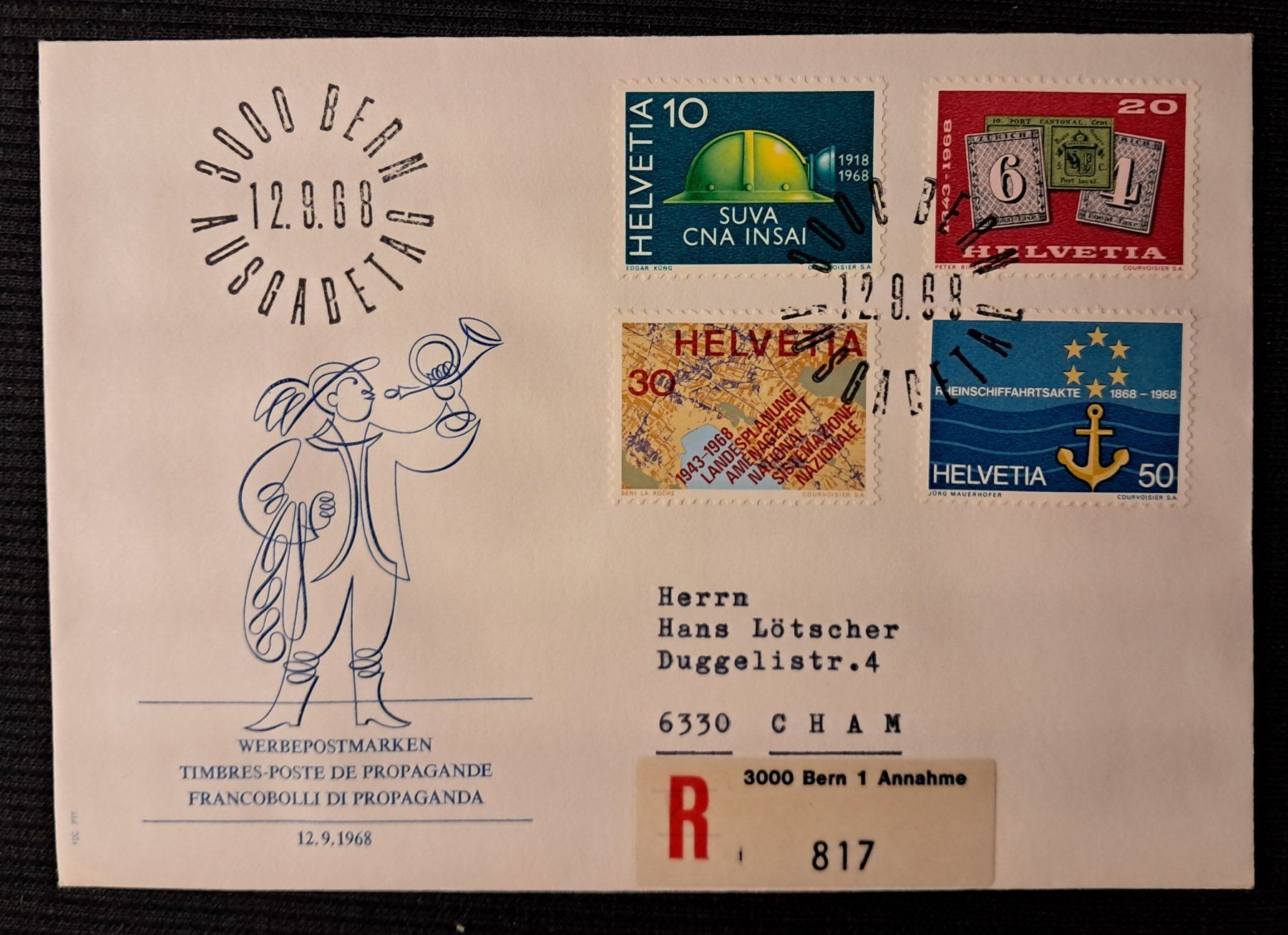 Alle Briefmarken: R-FDC - ET 12.9.68 BERN – Gebraucht aus Ponto Valentino von giorgia06