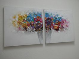 "Rosenbouquet" auf Leinwand