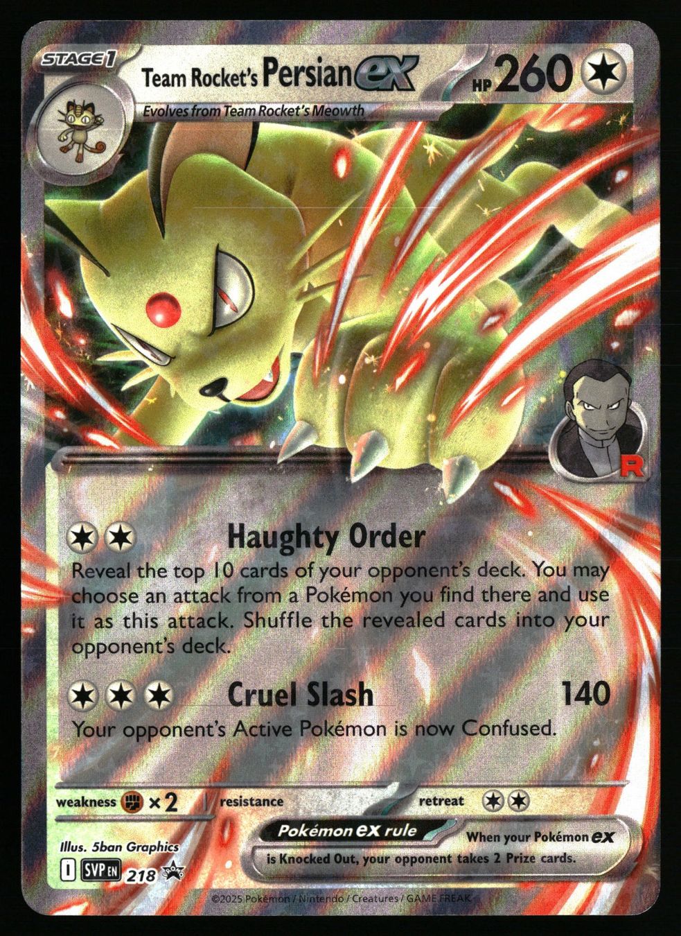 Pokémon Sammelbilder & Trading cards: Team Rocket's Persian Ex #218 Pokemon Promo – Gebraucht aus Feuerthalen von Plazatoys