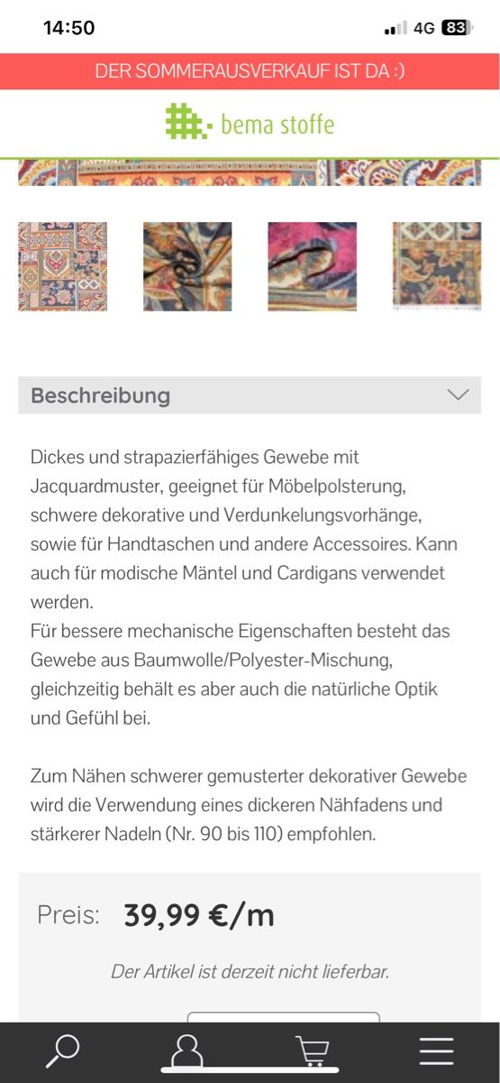 Tessuti: Dekojacquard, Ornament – Nuovo (secondo la descrizione) da Muttenz venduto da Benet01 2