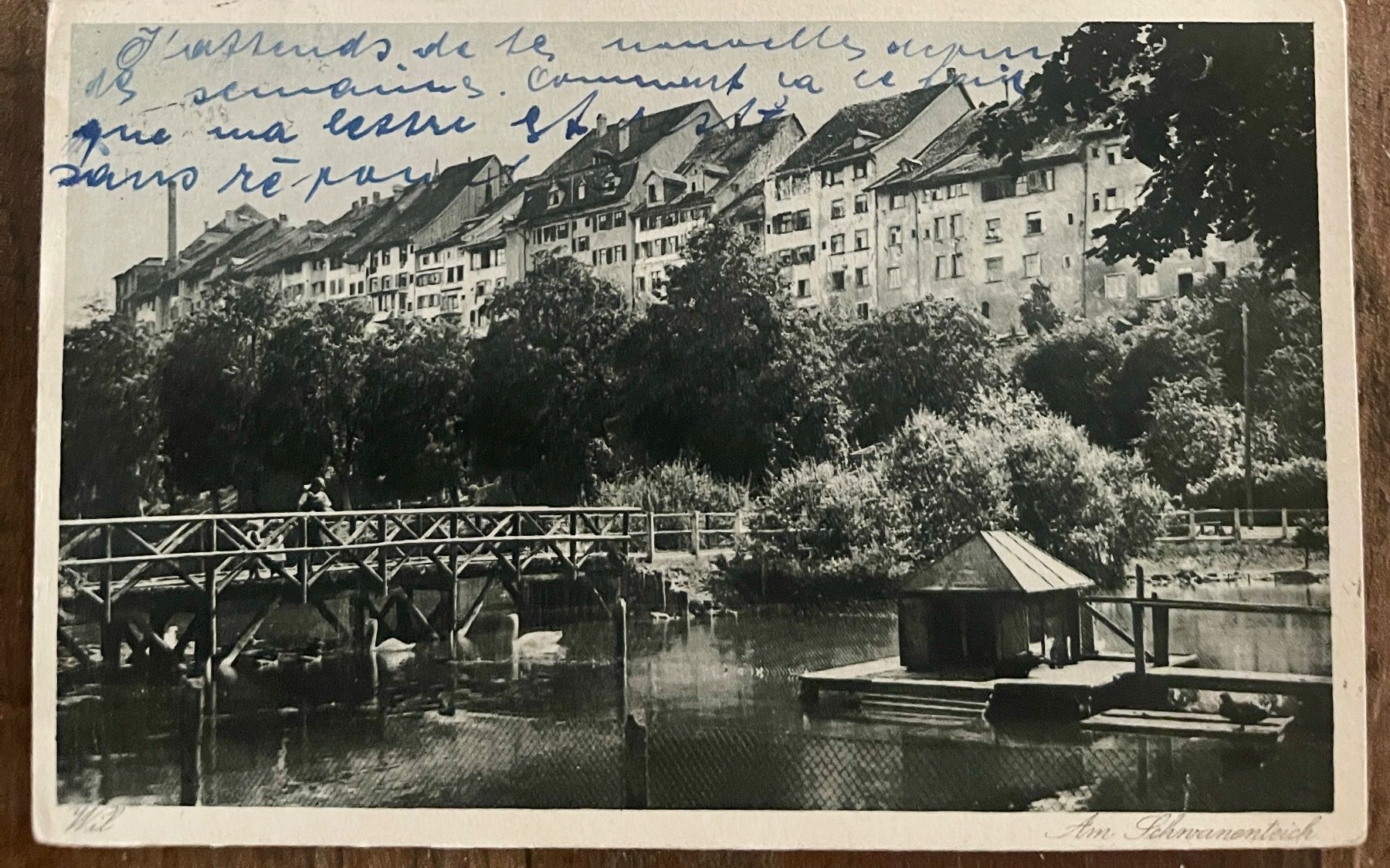 Ansichtskarten: WIL - Am Schwanenteich 1928 – Gebraucht aus Lutry von Ediego
