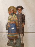 Altes Trachtenpaar aus Ton, Vintage Deko für Liebhaber!