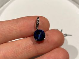 Thomas Sabo Charm Anhänger dunkelblauer Stein - Zirkonia 💙