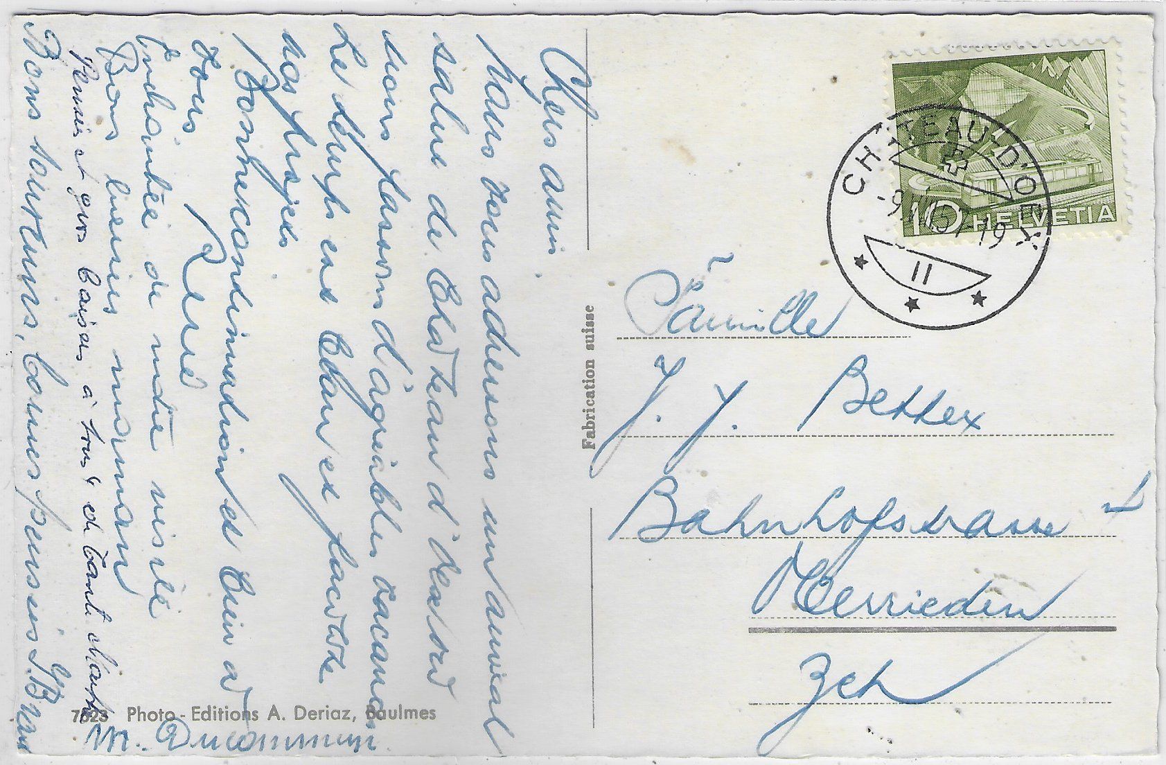 Cartoline postali: Chateau d'Oex et Dent de Corjon – Usato da Ettingen venduto da Kartenplanet 1