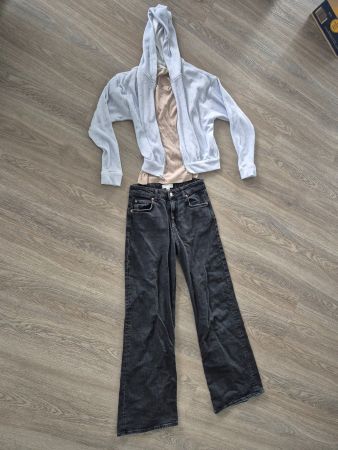 H&M Jeans, Top und Jäckli in Grösse 36