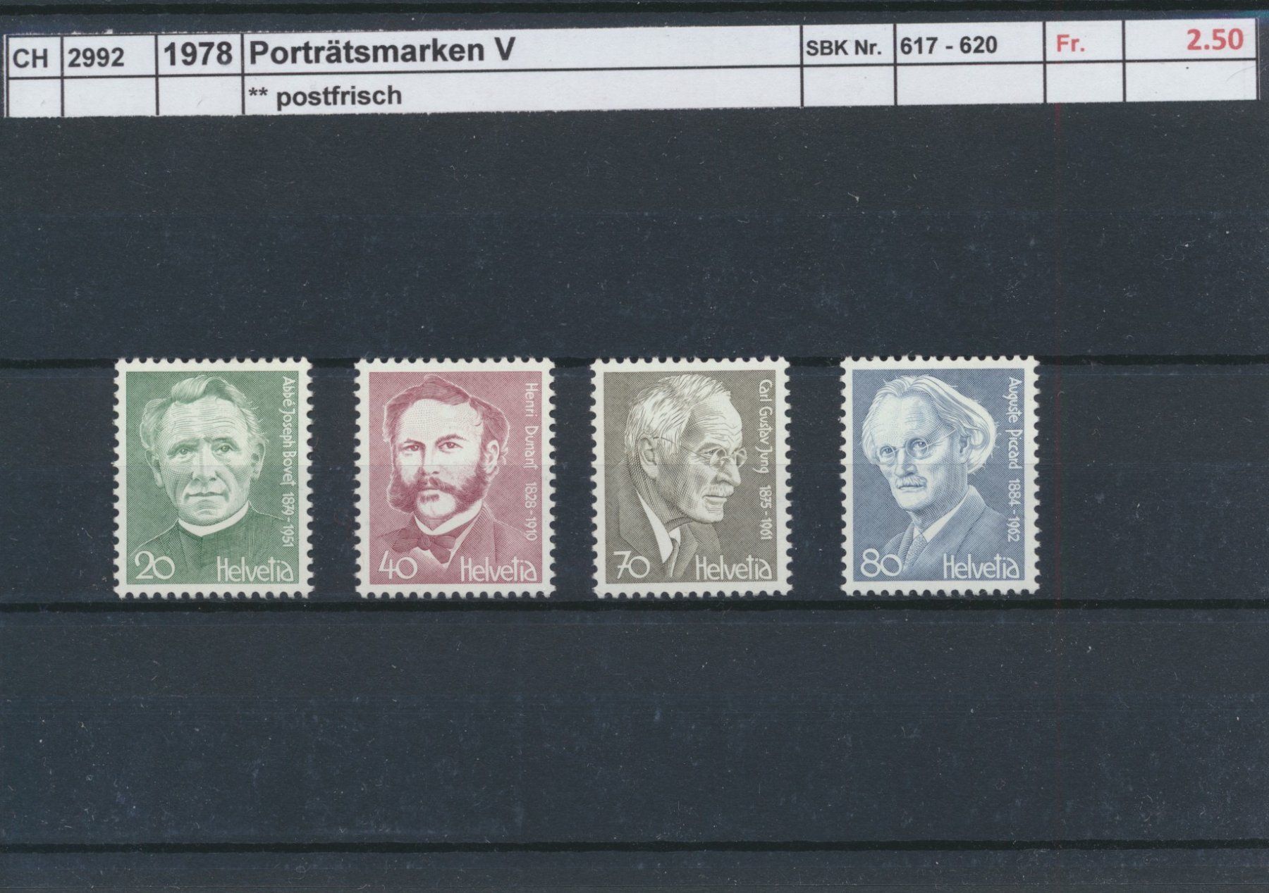 Tutti i francobolli: 1978 "Porträtsmarken V", ** postfrisch – Nuovo (secondo la descrizione) da Winterthur venduto da Zupogeru