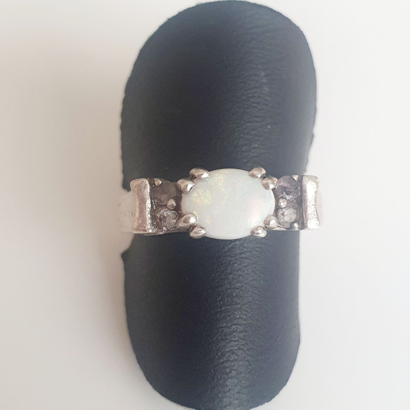 Anelli: Vintage-Opal-Ring silber Ring 925 Gr.17,3 mm – Usato da Kreuzlingen venduto da Wunderkiste123 5