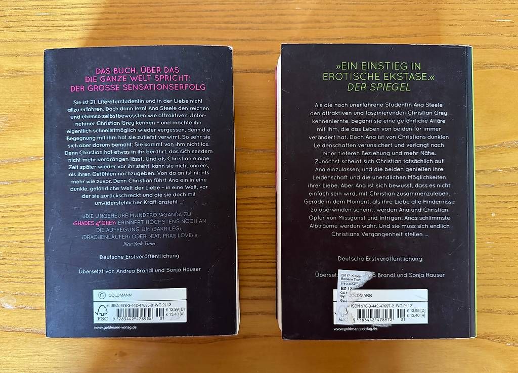 Libri: Shades of Grey - Band 1 + 3 – Usato da Widnau venduto da sar_h98t 1