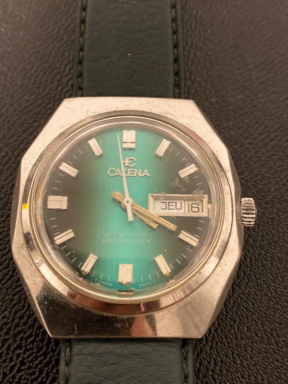 Montre Catena Automatique Vintage - à Réparer (date HS), Boîtier Acier, Mouvement Mécanique