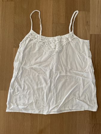 Spitzentop, Weiss, S