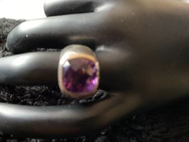 Ring Silber/Amethyst, Durchm.52, (6)