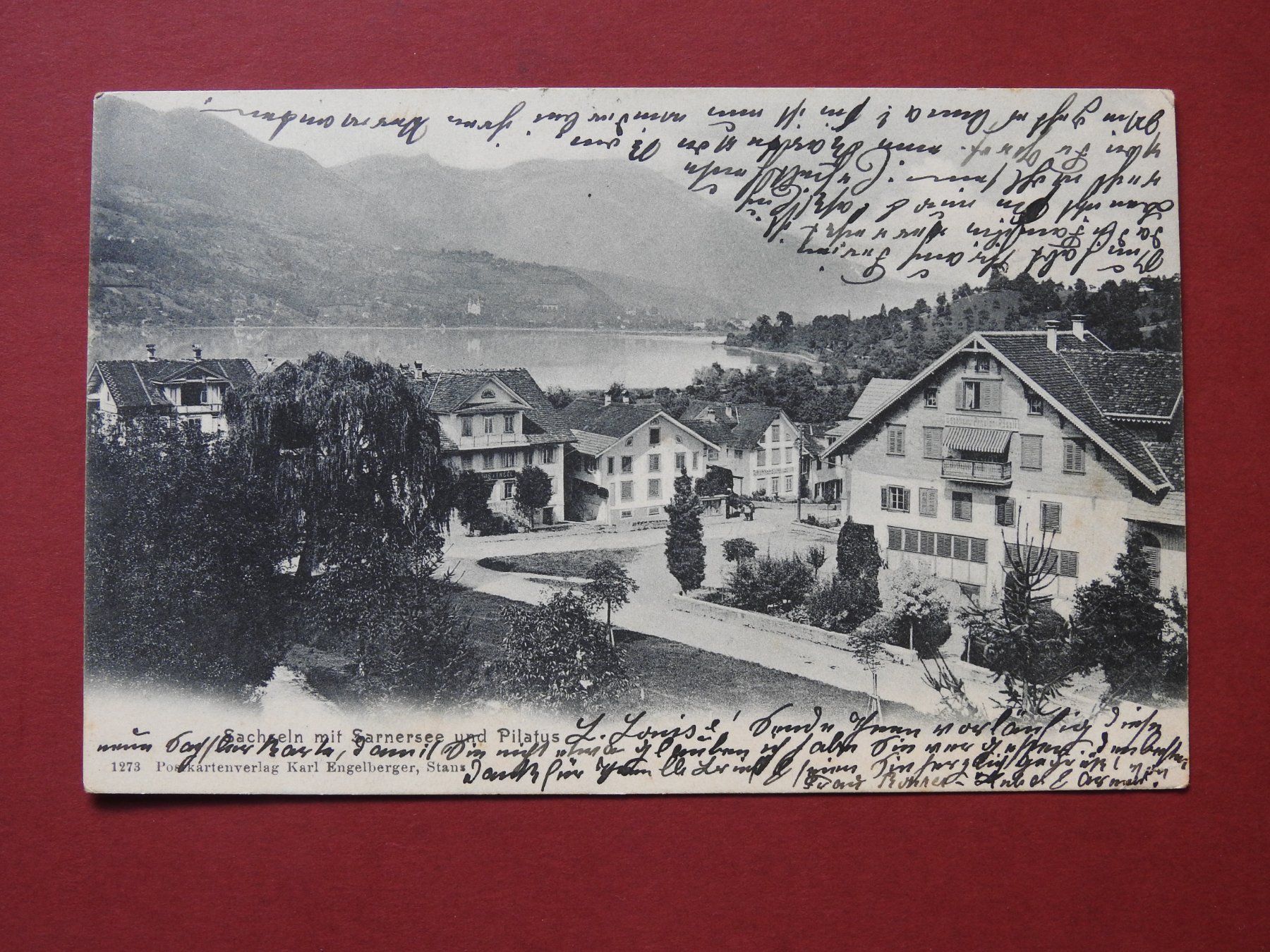 Cartoline postali: Sachseln mit Sarnersee u. Pilatus – Usato da Rain venduto da 999-800-K