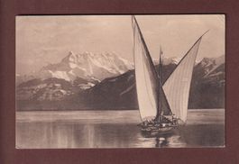 BARQUE DU LEMAN - Dents du Midi - 1910